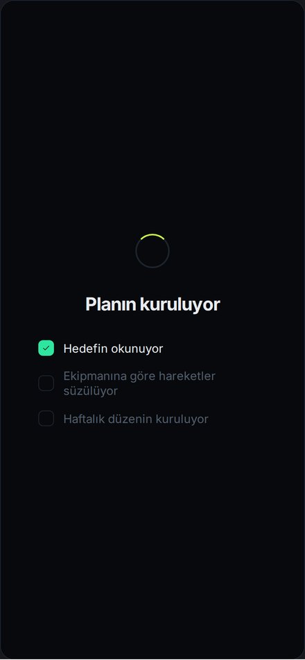 Plan kuruluyor ekranı